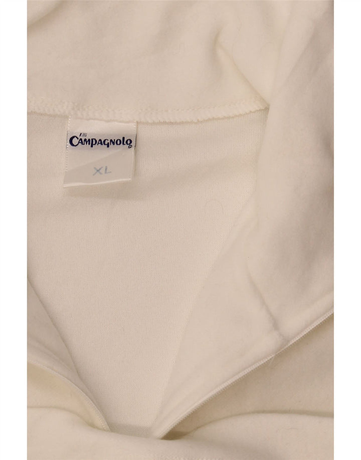 Campagnolo Herre Zip Neck Sweatshirt Jumper XL Hvid Polyester