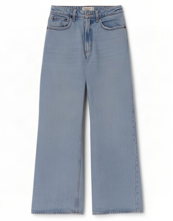 Abercrombie & Fitch Womens High Rise Wide Leg Jeans US 4 Small W27 L27 Blue