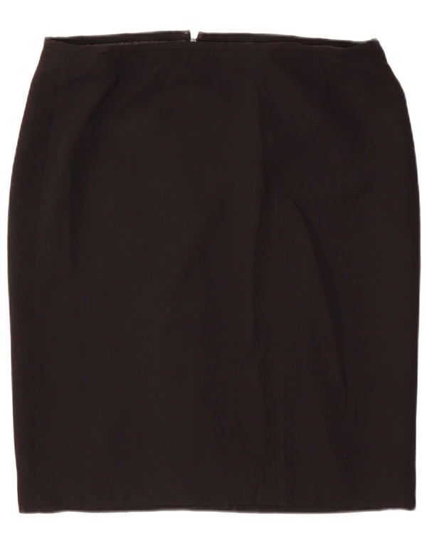 Calvin Klein Womens High Waist Pencil Skirt US 14 XL W34 Black Polyester