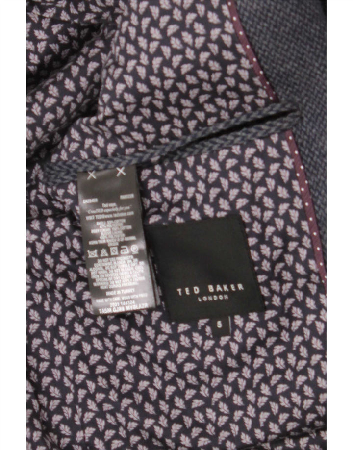 Ted Baker Herre 2-knaps blazerjakke str. 5 XL Marineblå bomuld