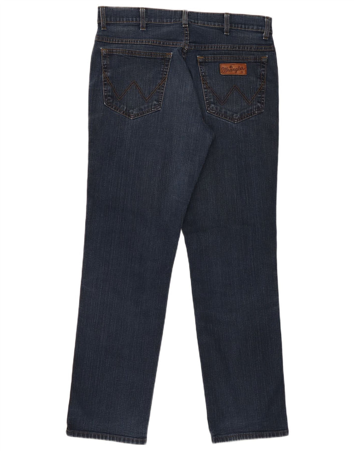 Wrangler Straight Jeans til mænd W34 L32 Marineblå