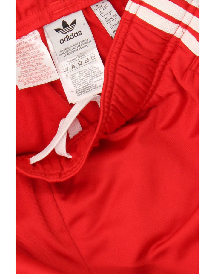 Adidas Drenge Træningsdragt Bukser Joggers 14-15 År Rød Polyester