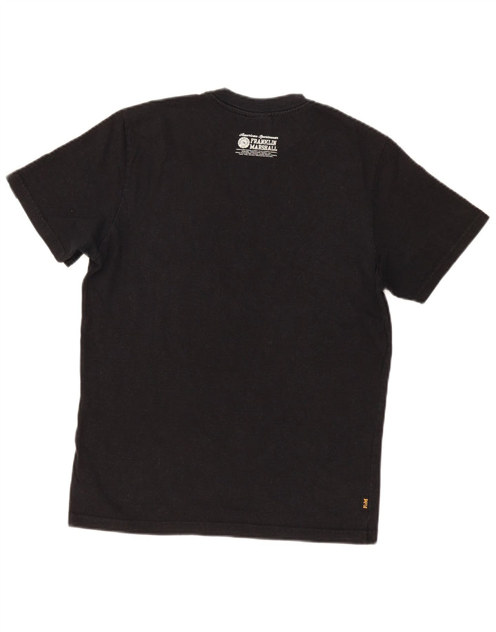 Franklin Marshall Herre grafisk T-shirt Top Lille Sort