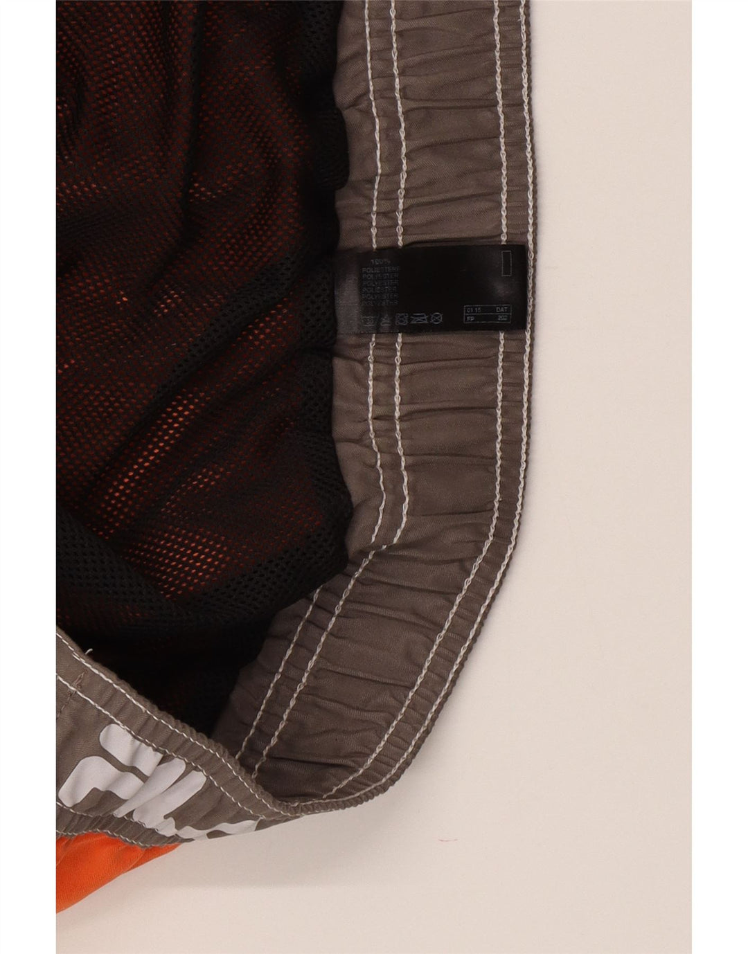 Fila Herre grafiske badeshorts Store Orange Colourblock Polyester