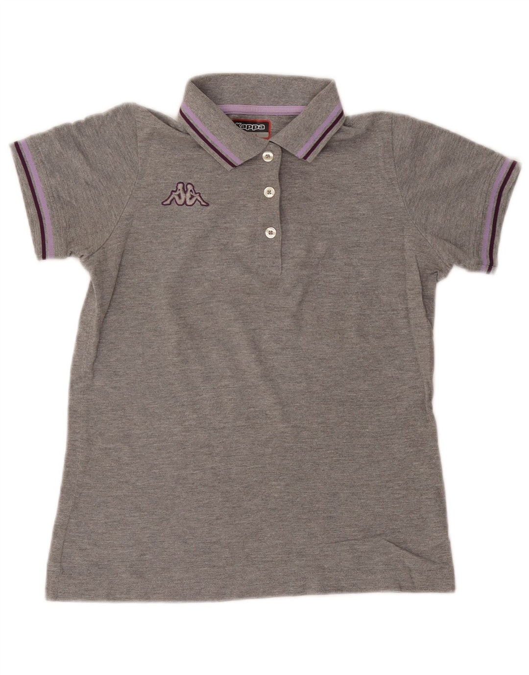 KAPPA Dame Polo Shirt UK 10 Small Grå