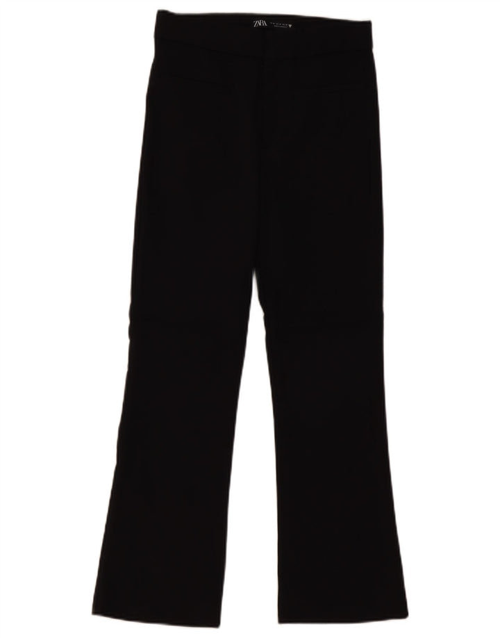 Zara Dame Flare Cropped Bukser Medium W28 L25 Sort