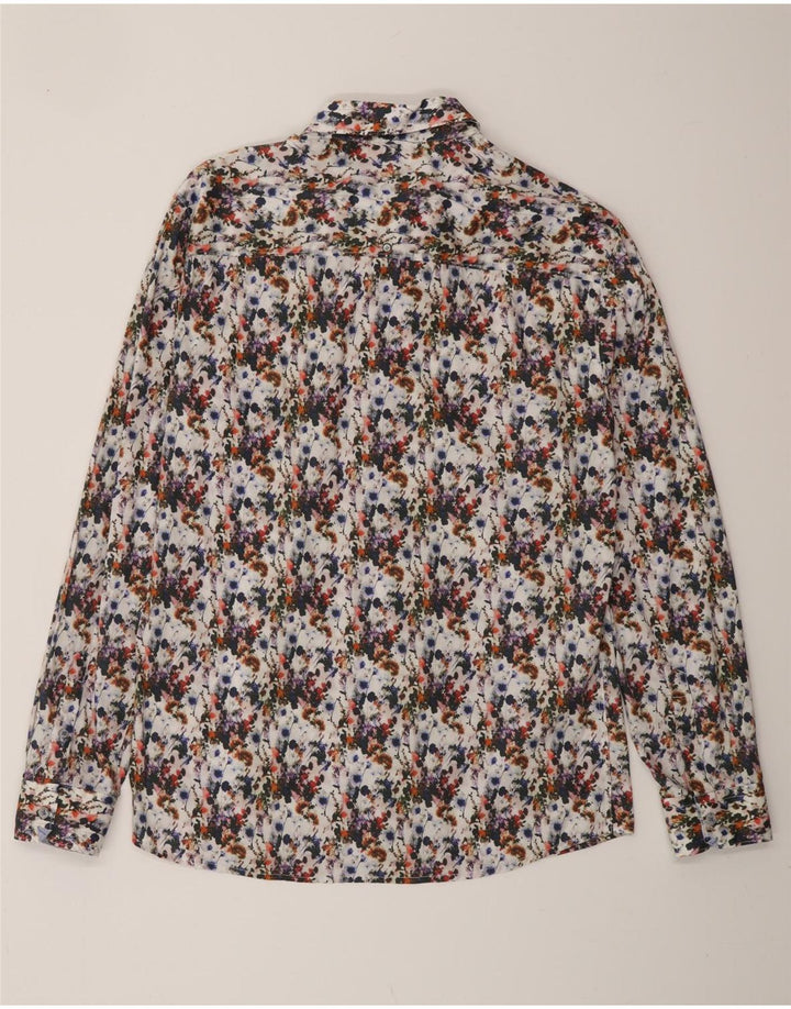 VINTAGE herreskjorte stor flerfarvet blomster