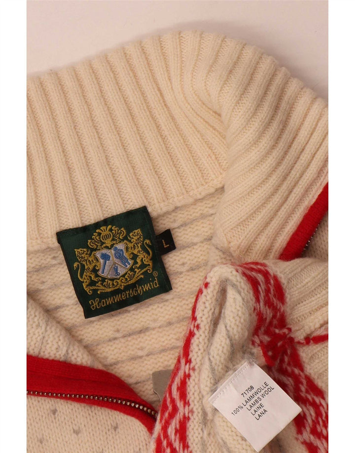 Hammerschmidt Dame Sweater med lynlås-hals UK 16 Large Off White