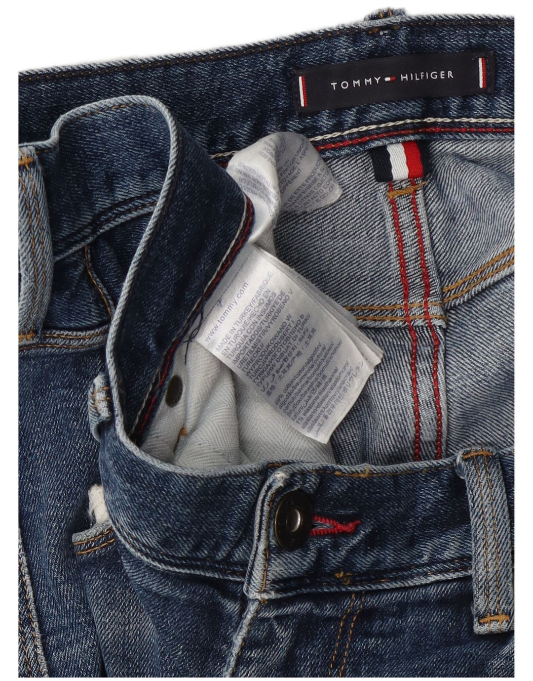 Tommy Hilfiger Herre Slim Jeans W36 L30 Blå Bomuld