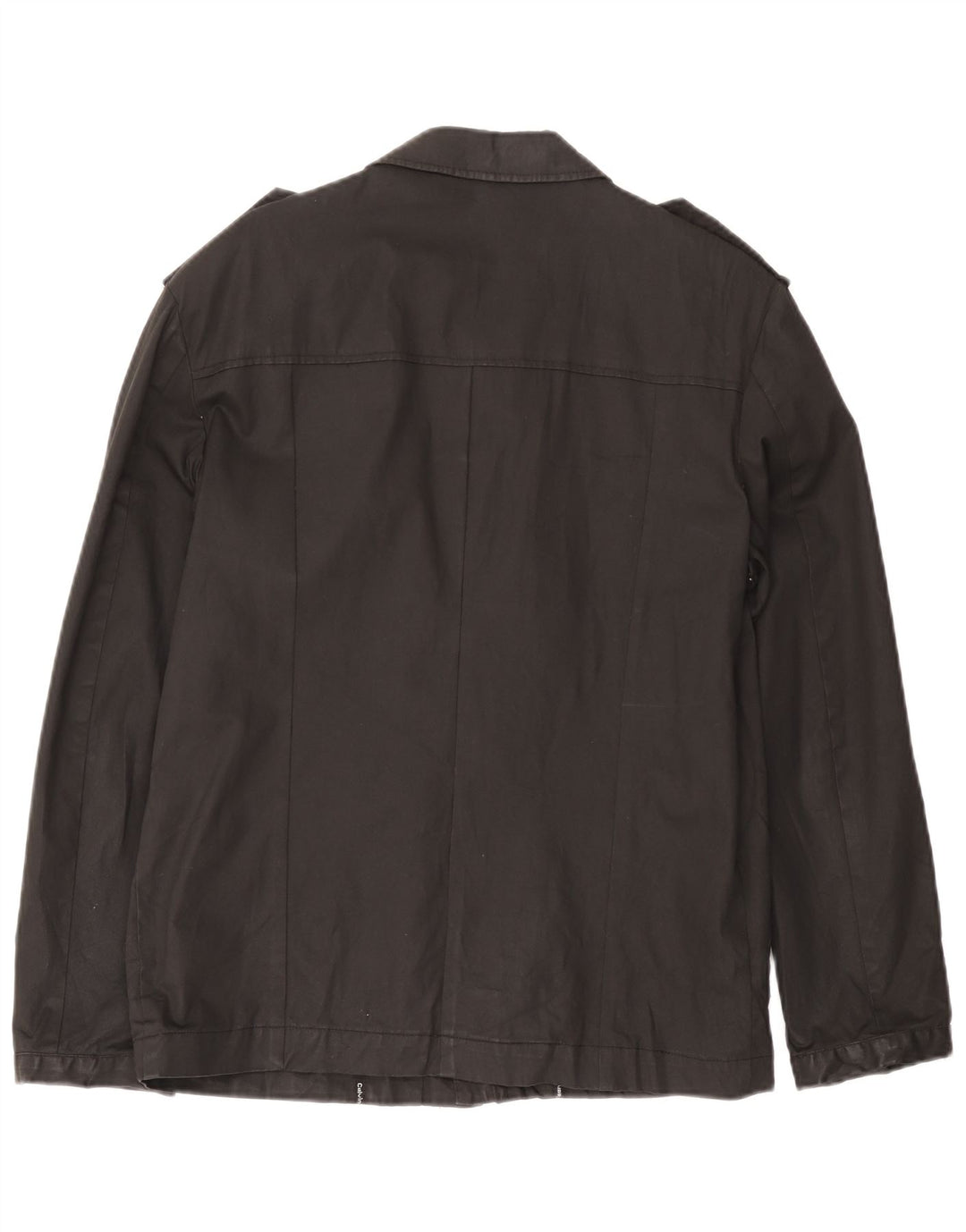 Calvin Klein Herre Military Jacket UK 38 Medium Sort Bomuld