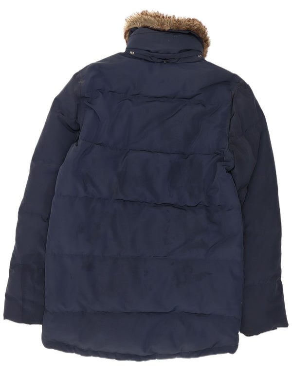 Tommy Hilfiger Herre Polstret Frakke UK 36 Small Navy Blue Polyester
