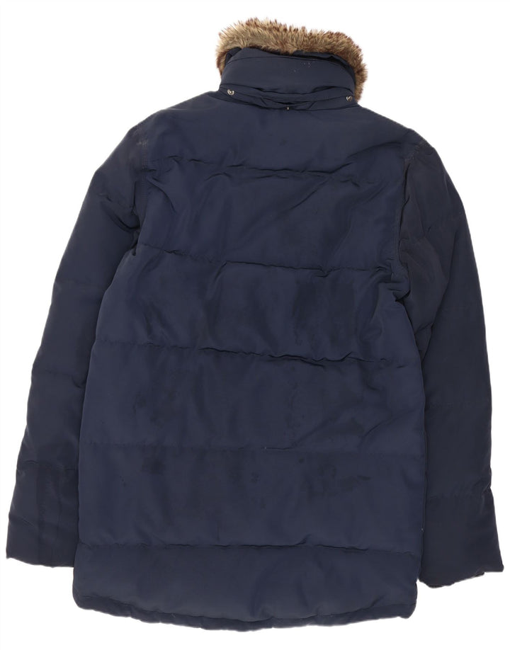 Tommy Hilfiger Herre Polstret Frakke UK 36 Small Navy Blue Polyester
