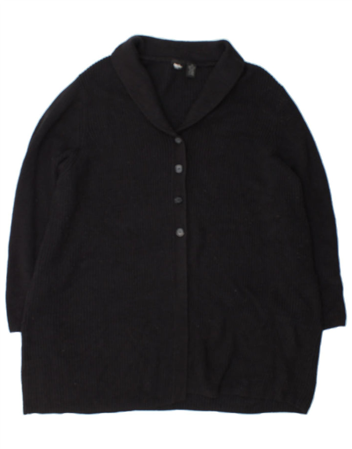 MOSSIMO Womens Oversized Cardigan Sweater UK 22 3XL Black Acrylic Vintage Mossimo and Second-Hand Mossimo from Messina Hembry 