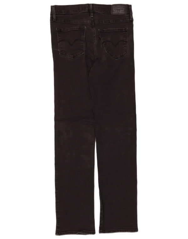 Levi's Womens 314 Shaping Straight Jeans W28 L30 Sort bomuld