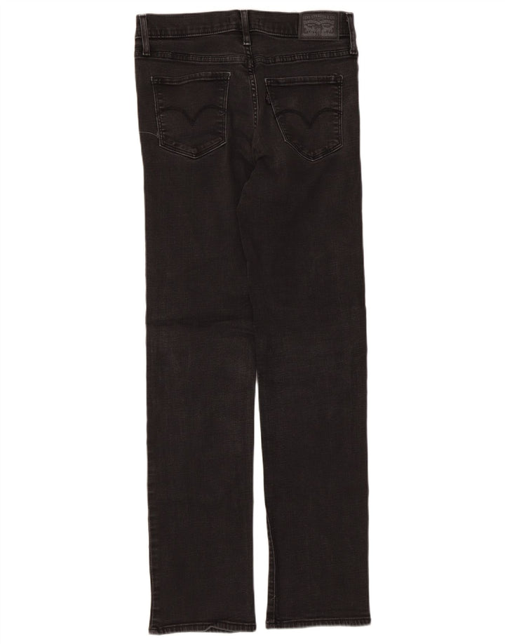 Levi's Womens 314 Shaping Straight Jeans W28 L30 Sort bomuld