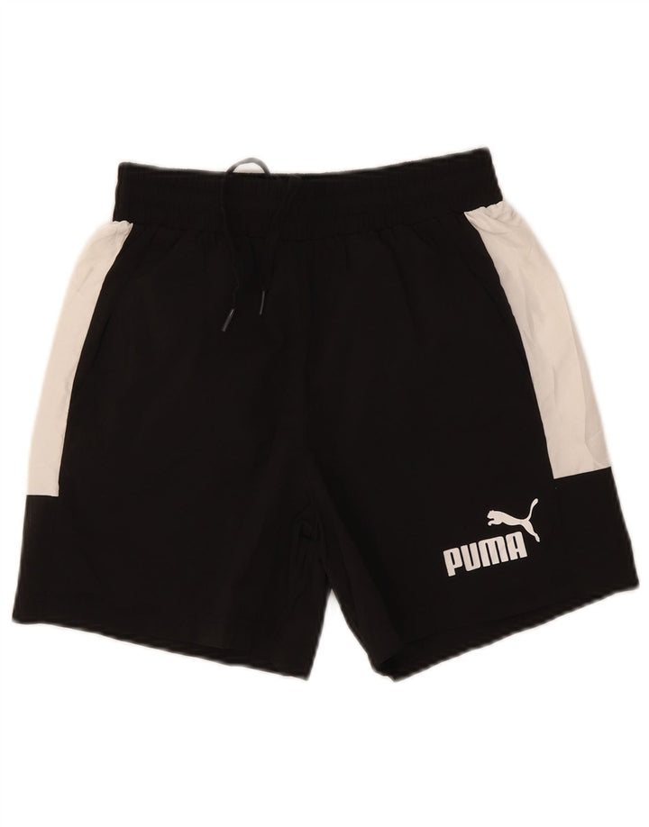 Puma Herre grafiske sportsshorts Small Black Colourblock Polyester