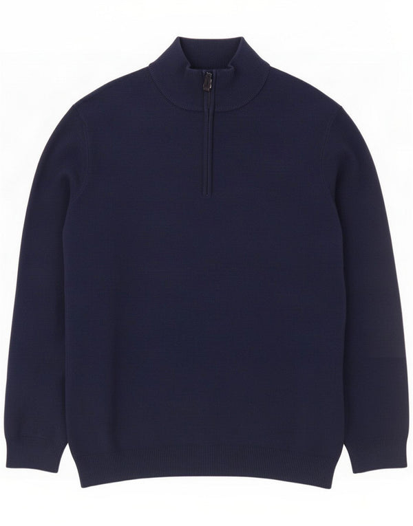 Superdry sweater med lynlås til mænd Stor marineblå bomuld