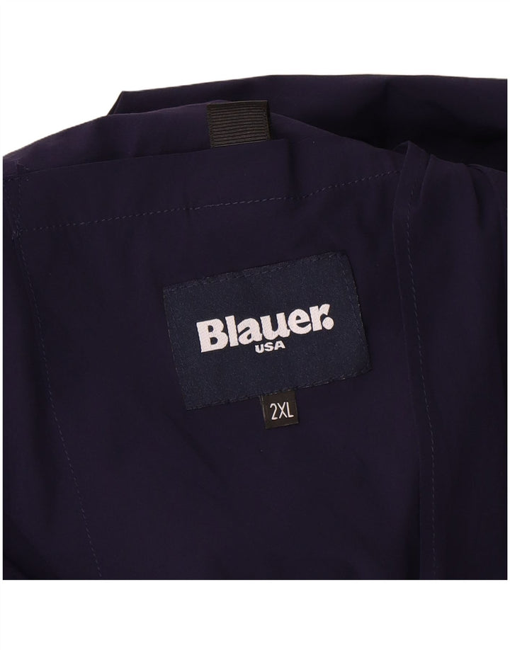 Blauer Bomberjakke til mænd 2XL L27 Marineblå polyamid