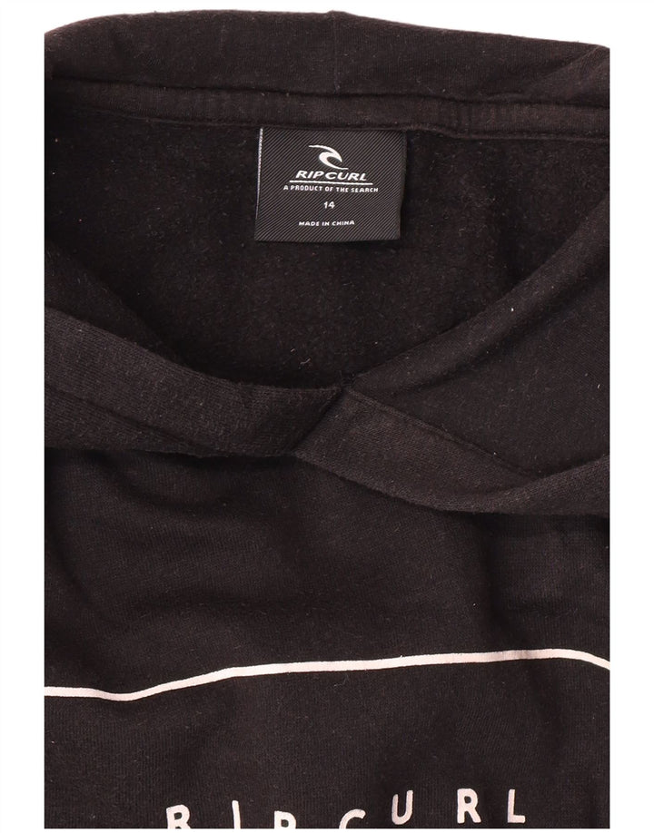 Rip Curl Grafisk hættetrøje til kvinder UK 14 Medium Sort