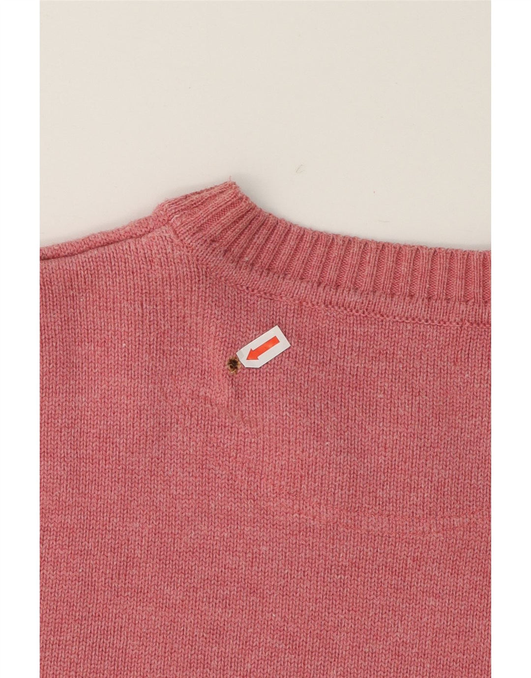 KELLERMAN Mens Crew Neck Jumper Sweater Large Pink Cotton Vintage Kellerman and Second-Hand Kellerman from Messina Hembry 