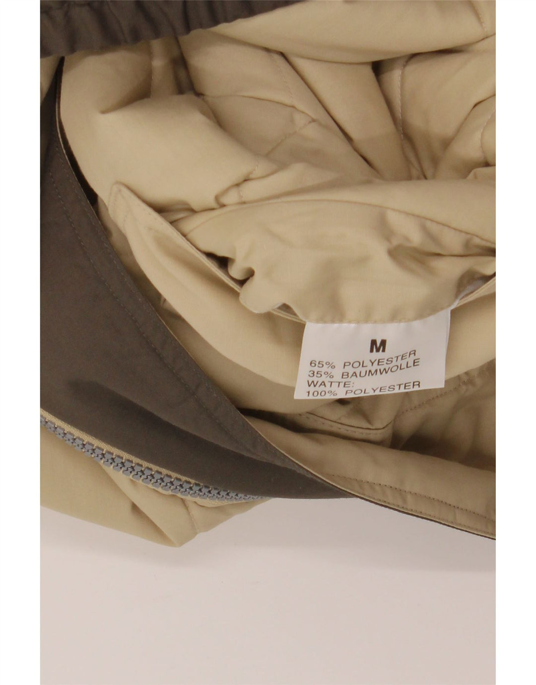 VINTAGE Mens Reversible Padded Gilet UK 38 Medium Beige Polyester Vintage Vintage and Second-Hand Vintage from Messina Hembry 