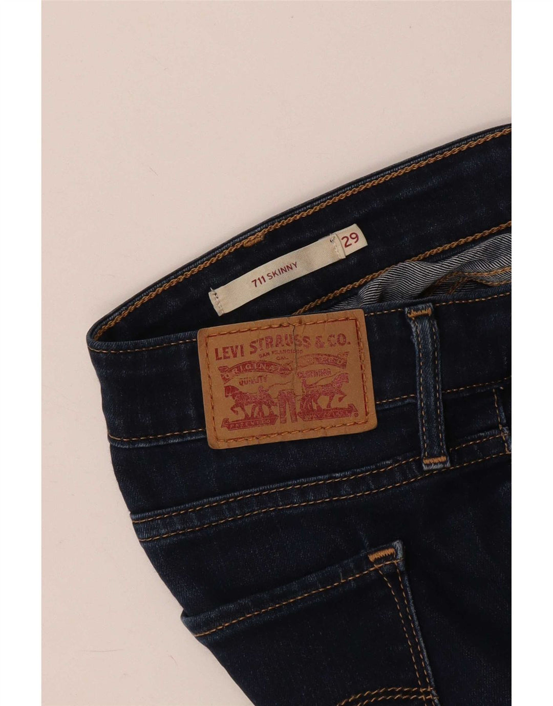Levi's Dame 711 Skinny Jeans W29 L31 Marineblå