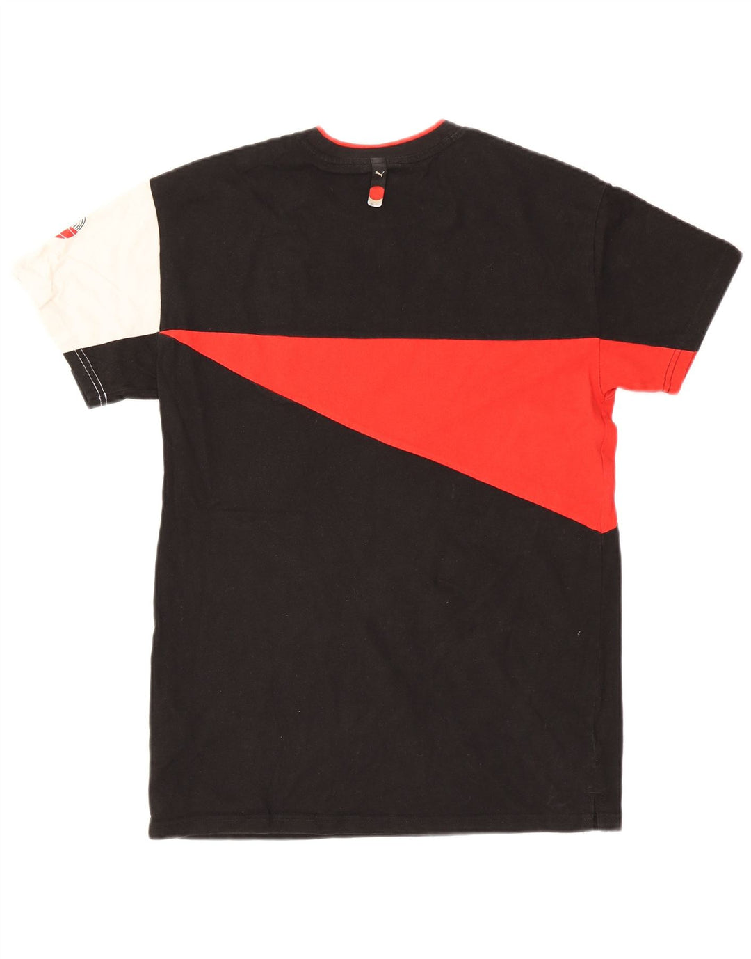 Puma Herre T-Shirt Top Lille Sort Colourblock Bomuld
