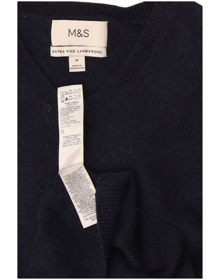 Marks & Spencer Herrevest Tank Top Medium Marineblå Lammeuld