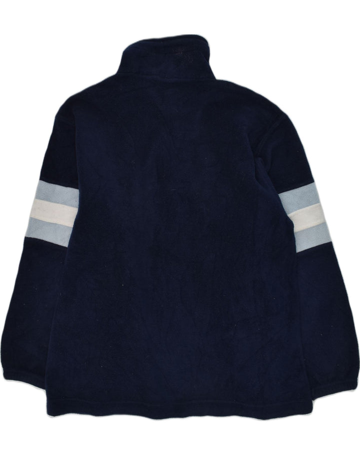 CHAMPION Boys Graphic Zip Neck Fleece Jumper 11-12 Years Navy Blue | Vintage Champion | Thrift | Second-Hand Champion | Used Clothing | Messina Hembry 