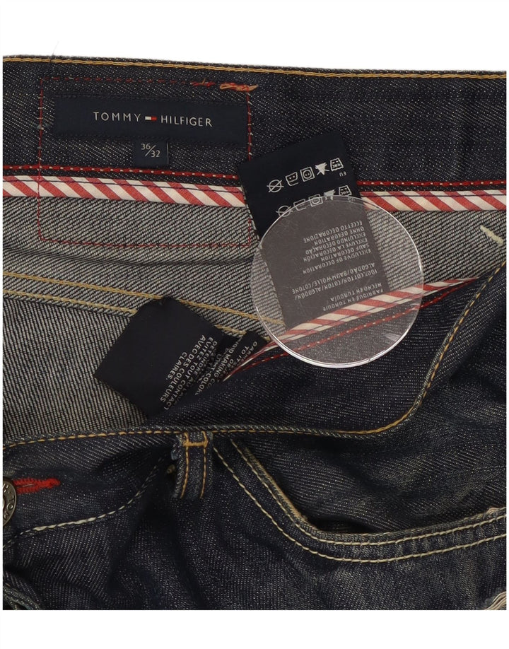 Tommy Hilfiger Herre Straight Jeans W36 L32 Blå Bomuld
