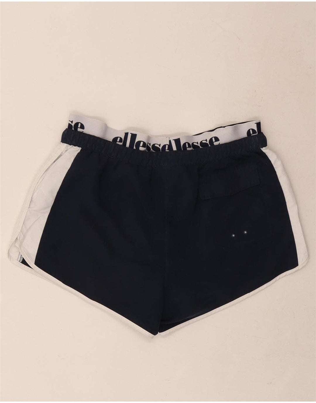 Ellesse Herre grafiske sportsshorts Large Navy Blue Colourblock Polyester