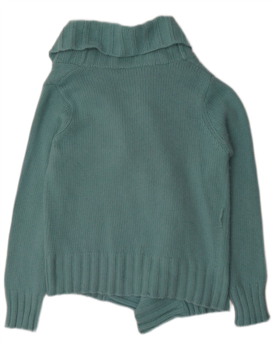 Zara Womens Open Cardigan Sweater UK 16 Stor turkis nylon