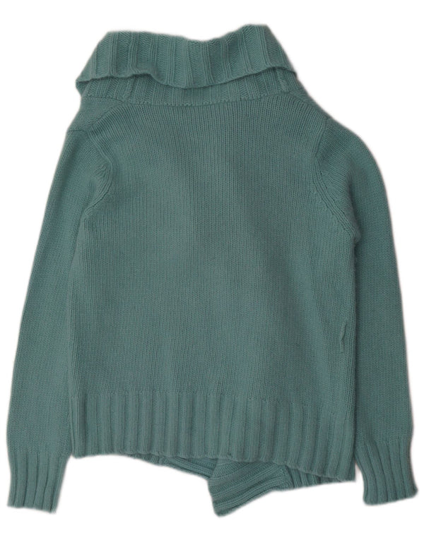 Zara Womens Open Cardigan Sweater UK 16 Stor turkis nylon