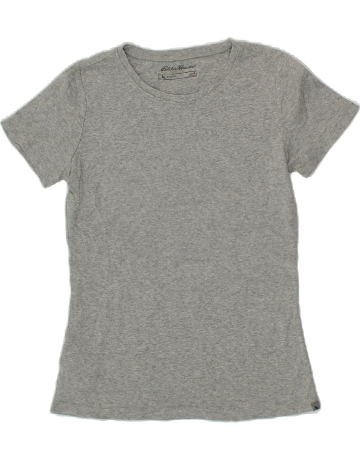 EDDIE BAUER Womens T-Shirt Top UK 10 Small Grey Cotton Vintage Eddie Bauer and Second-Hand Eddie Bauer from Messina Hembry 