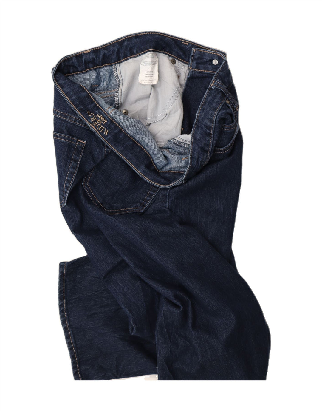 LEE Womens Riders Slim Capri Jeans US 8 Medium W30 L18 Navy Blue Cotton Vintage Lee and Second-Hand Lee from Messina Hembry 