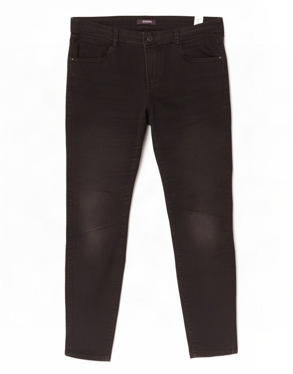 Marks & Spencer Kvinder Short Jegging Jeans UK 14 Large W32 L27 Sort Bomuld