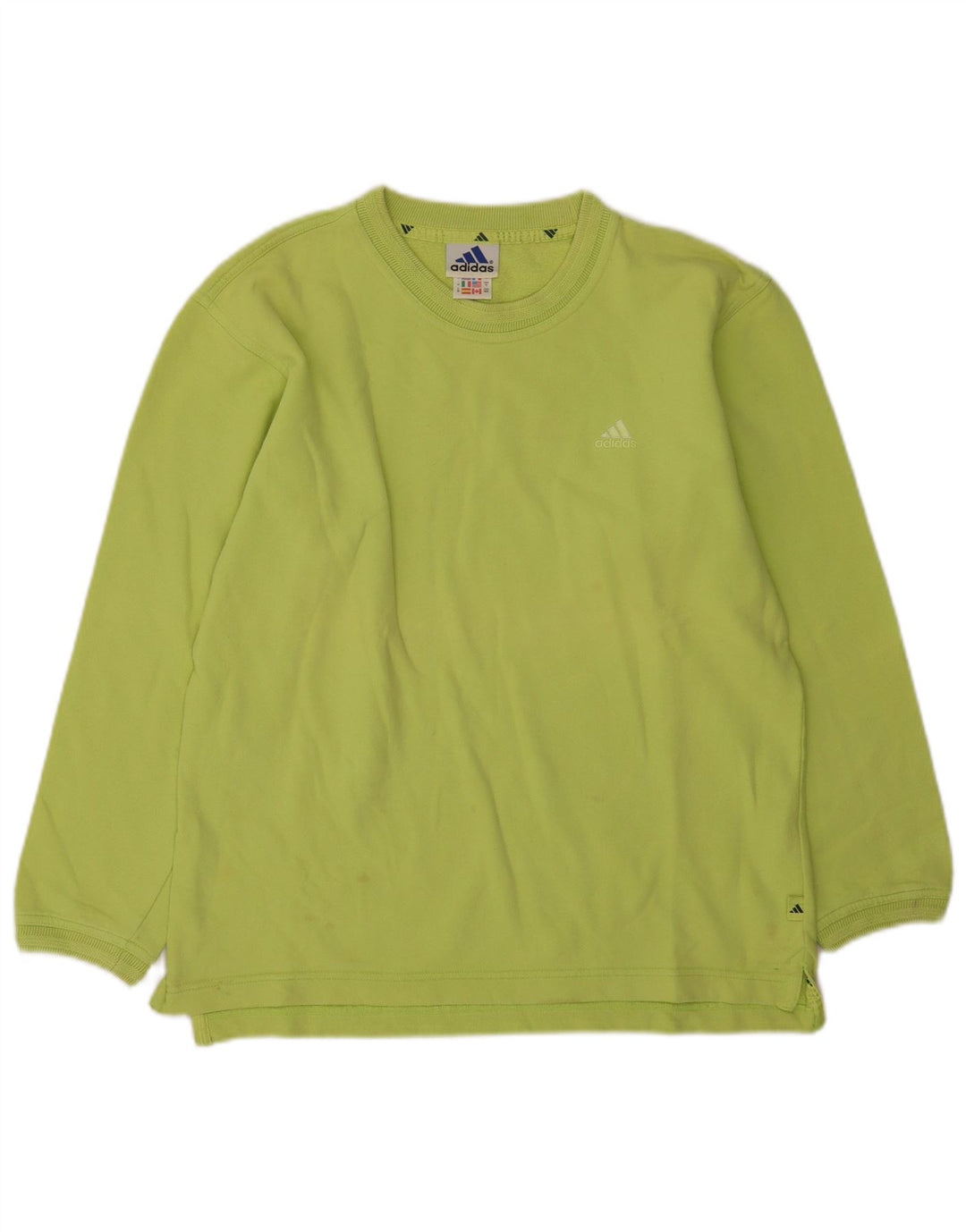 Adidas Dame Sweatshirt Jumper UK 12 Medium Green Bomuld
