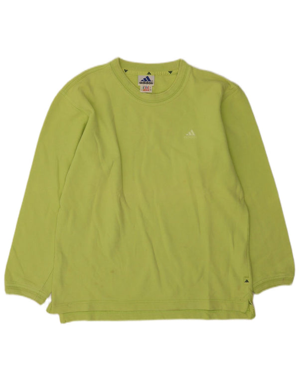 Adidas Dame Sweatshirt Jumper UK 12 Medium Green Bomuld