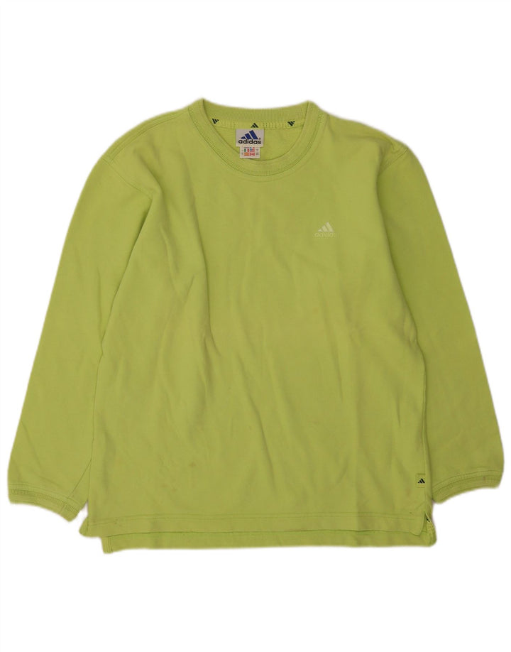 Adidas Dame Sweatshirt Jumper UK 12 Medium Green Bomuld