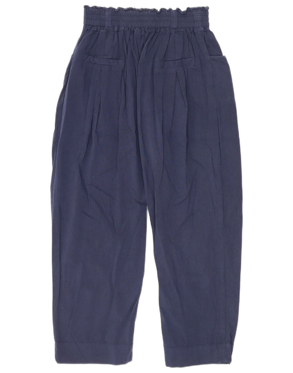Zara Piger Loose Fit Harem Bukser 11-12 år W24 L20 Marineblå Bomuld