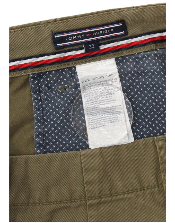 Tommy Hilfiger Herre Cargo Shorts W32 Medium Khaki Bomuld