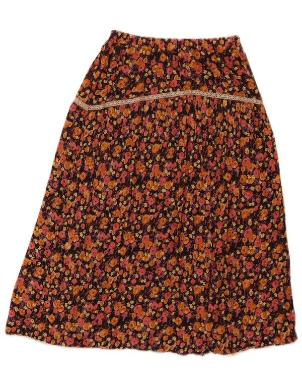 ZARA A-line nederdel til piger 11-12 år W20 Brown Floral Viscose