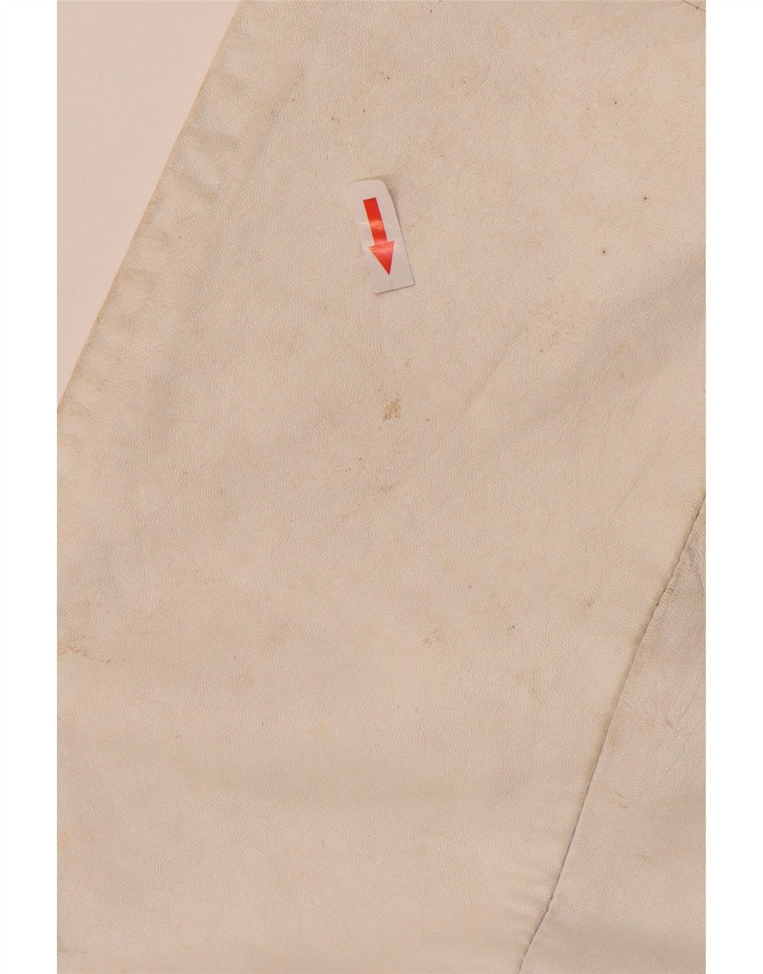 Vintage dame læder 2-delt nederdel Sæt UK 12 Medium W26 Off White