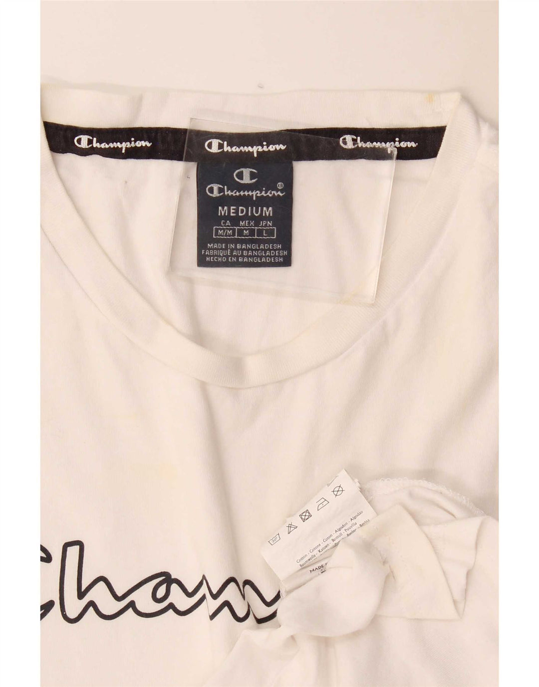 Champion Herre Grafisk Vest Top Medium Hvid Bomuld