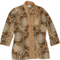 C & A Womens 3/4 Sleeve Shirt Blouse UK 10 Small Beige Floral Polyester Vintage C & A and Second-Hand C & A from Messina Hembry 