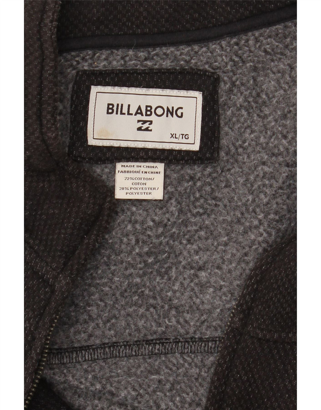 Billabong Herre træningsdragt Topjakke XL Grå Bomuld