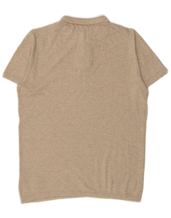 MASSIMO DUTTI Poloshirt til mænd Medium Beige Bomuld