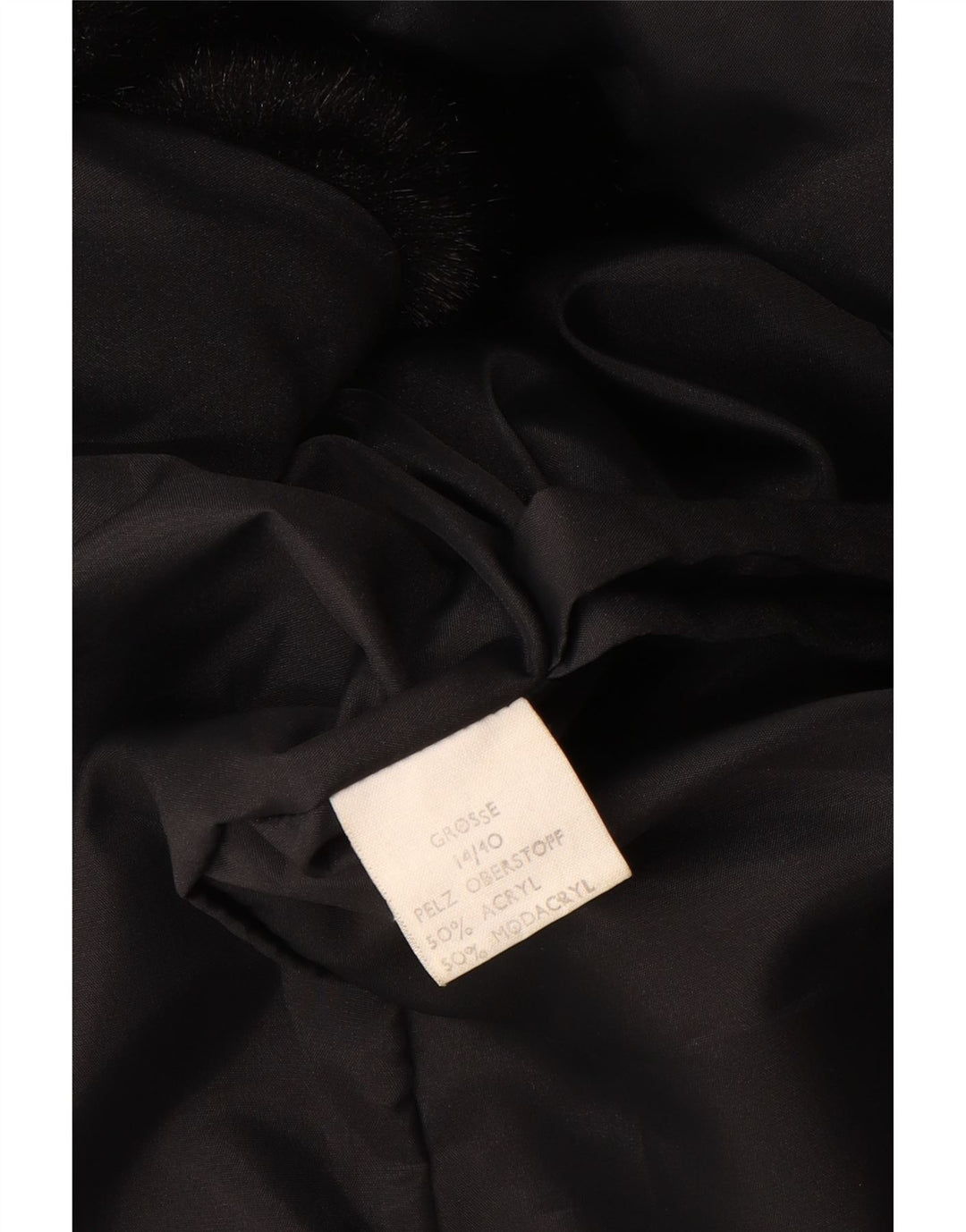 Astraka Dame imiteret Pelsjakke UK 14 Medium Sort Akryl