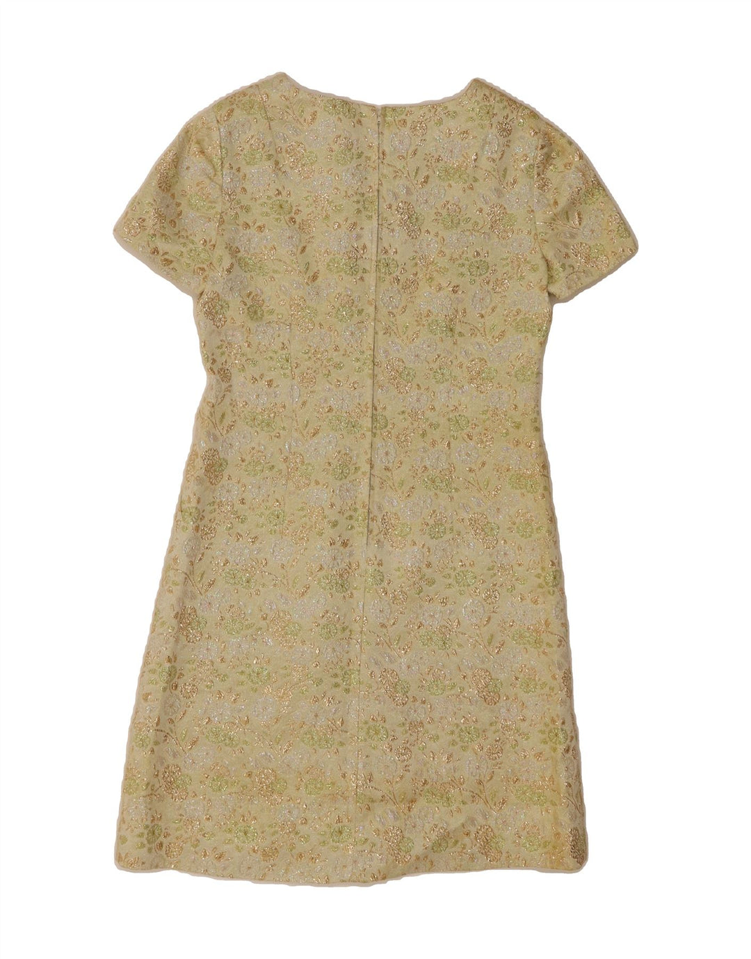 VINTAGE Womens Sheath Dress UK 12 Medium Yellow Floral Vintage Vintage and Second-Hand Vintage from Messina Hembry 