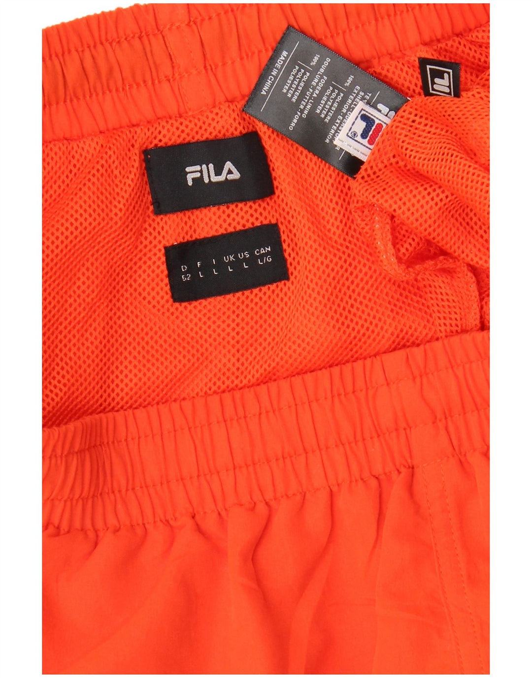 FILA Badeshorts til mænd Large Orange Colourblock Polyester